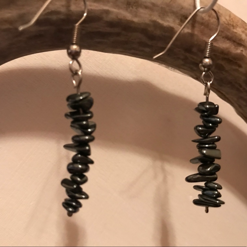 Alaskan black diamond earrings